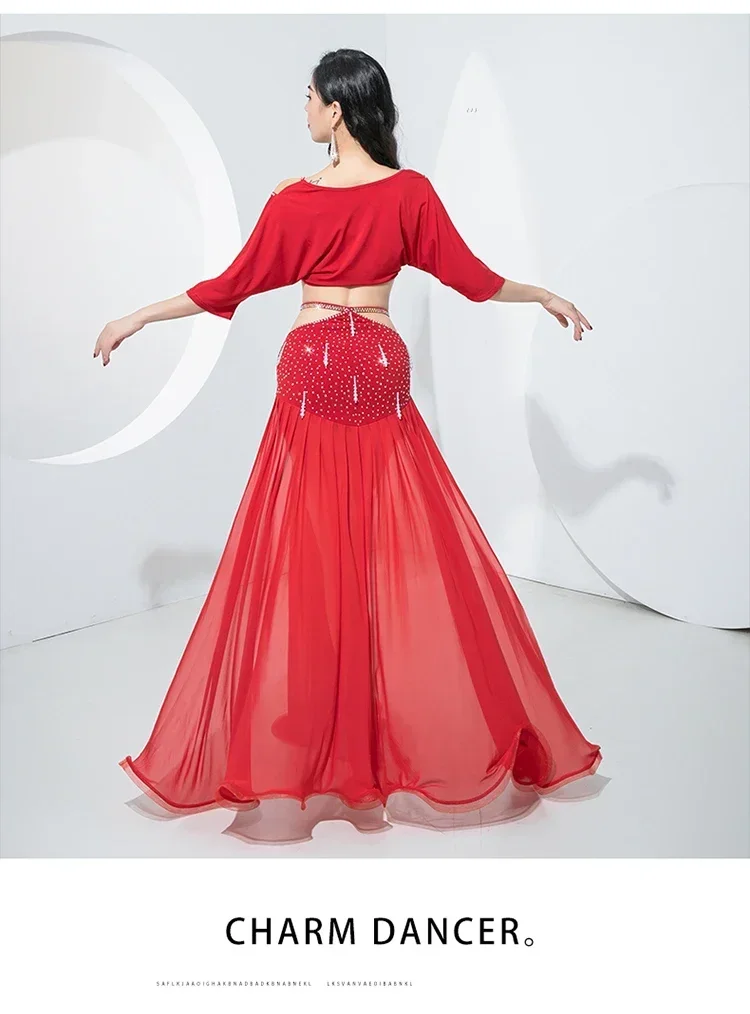 Charm Dance Costume originale di danza del ventre Costume da spettacolo di gruppo fotografico per riunioni annuali di lusso leggero