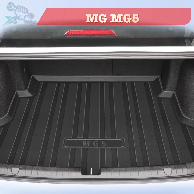 

For MG MG5 2020-2024 TPE Custom Fit Car Trunk Mat All Season Black Cargo Mat 3D Shaped Laser Measured Trunk Liners