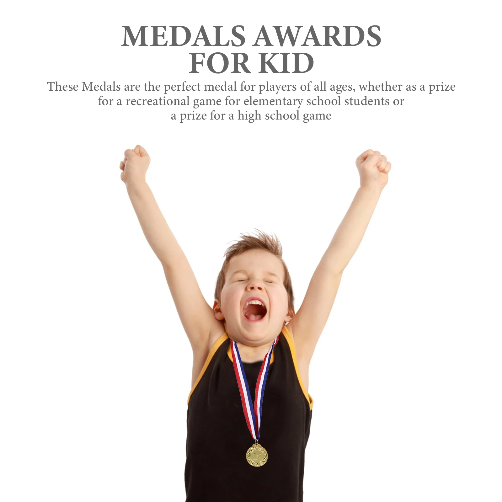 

6 Pcs Medals and Gymnastics for Awards Competition Metal Polyester Reward Kids Sport Child