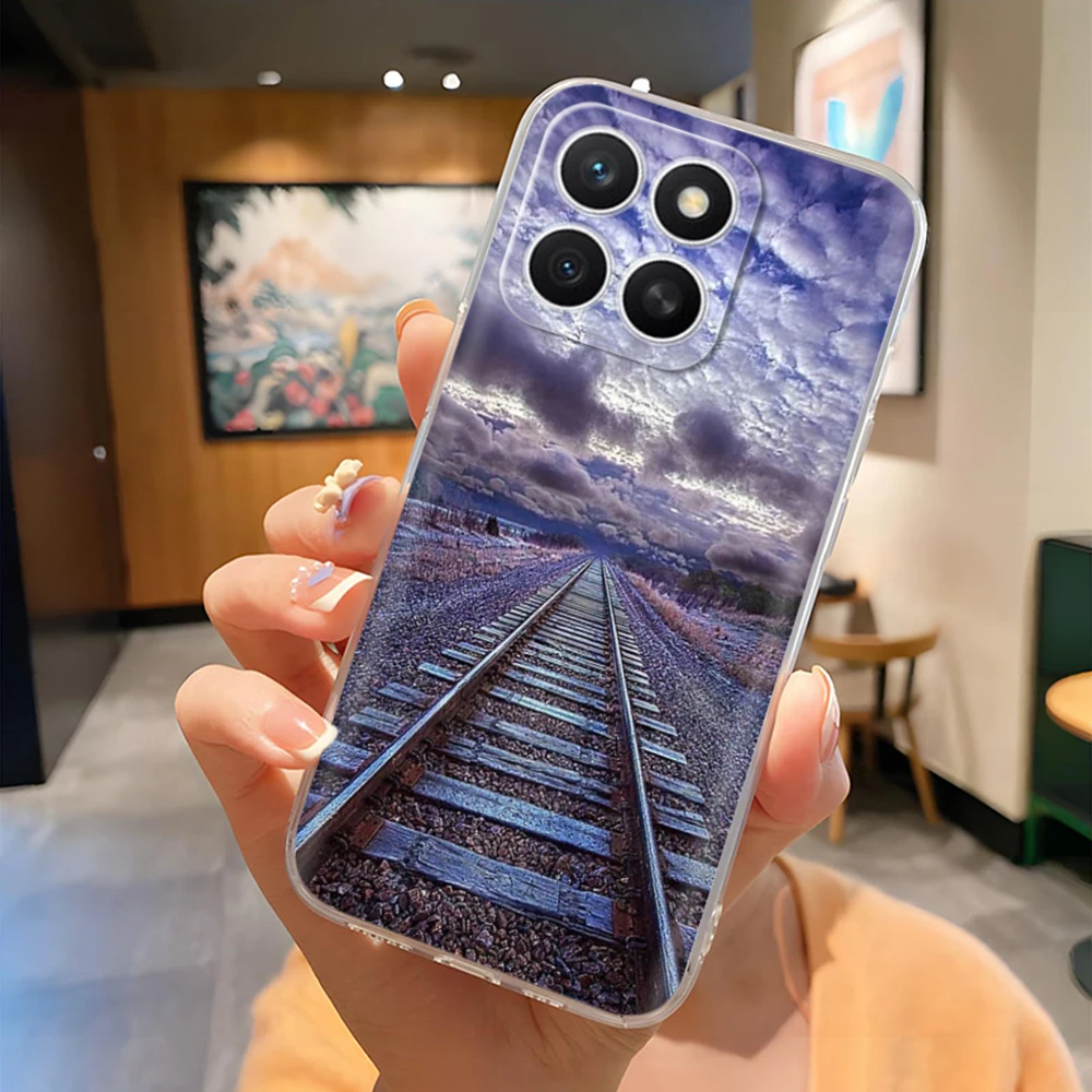 غطاء مقاوم للصدمات لهاتف Honor X8C 4G حافظة مطلية على شكل حيوانات لهاتف Honor X8C حقيبة هاتف ناعمة شفافة من السيليكون غطاء خلفي لهاتف Honor X 8 C