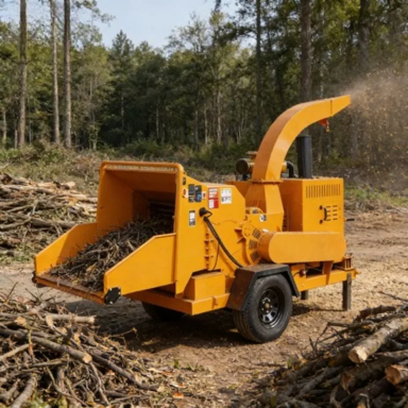 Customized Wood Cutting Machine For Sale wood Crusher Pellet Machine removable Wood Log Shredder Machine