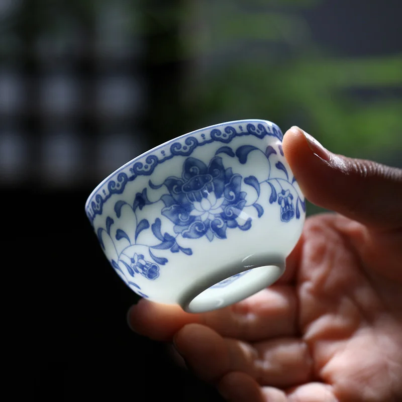 Blue and White Porcelain Tea Kung Fu Tea Cup