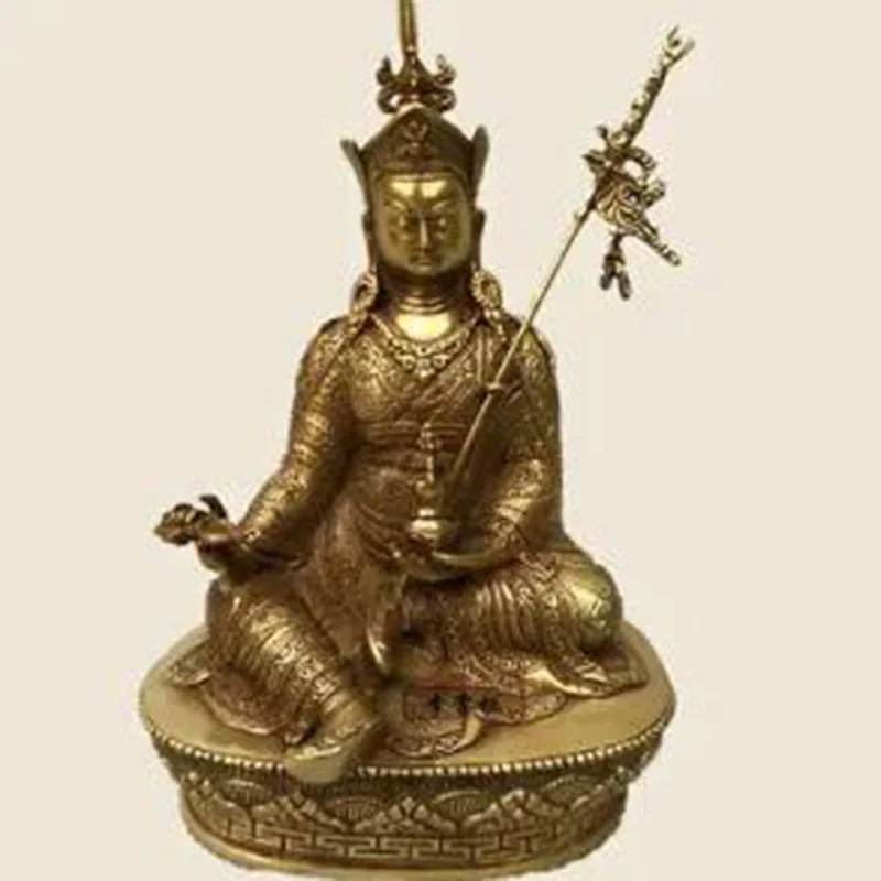 

8.2“ Buddhism Buddha bronze Gilt Padmasambhava Guru Rinpoche God statues