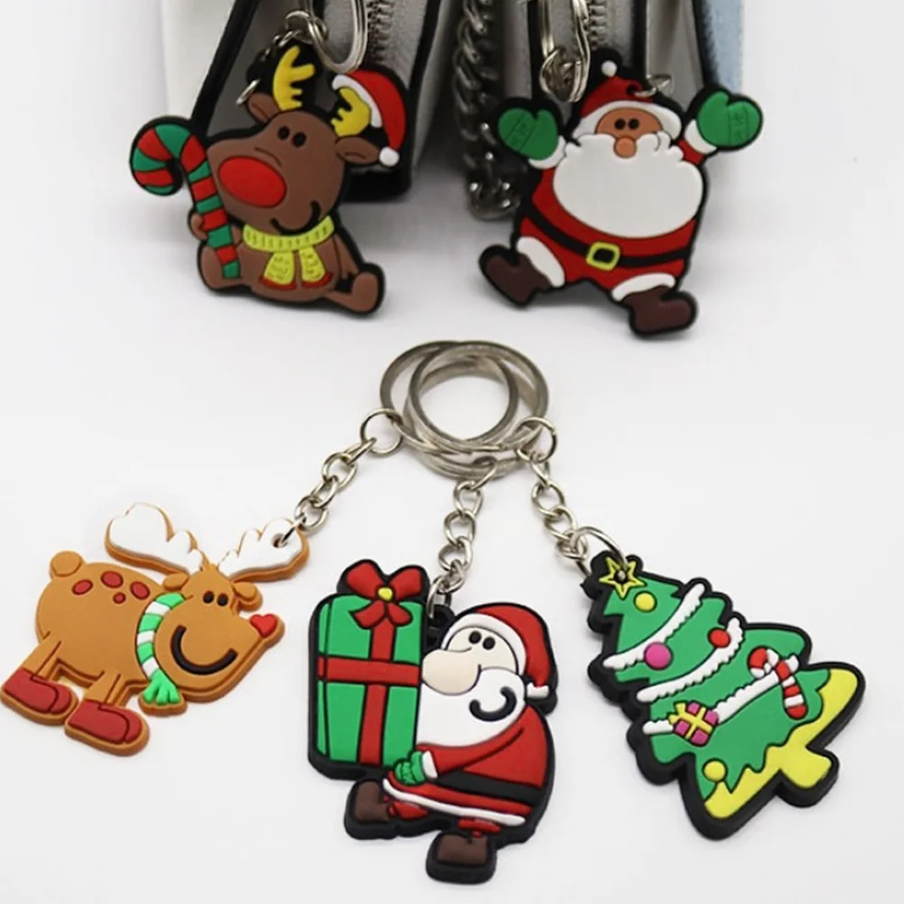 30 Pcs Paper Candy Bags Christmas Keychain Halloween Party Supplies Pendants Biscuit Cartoon Child