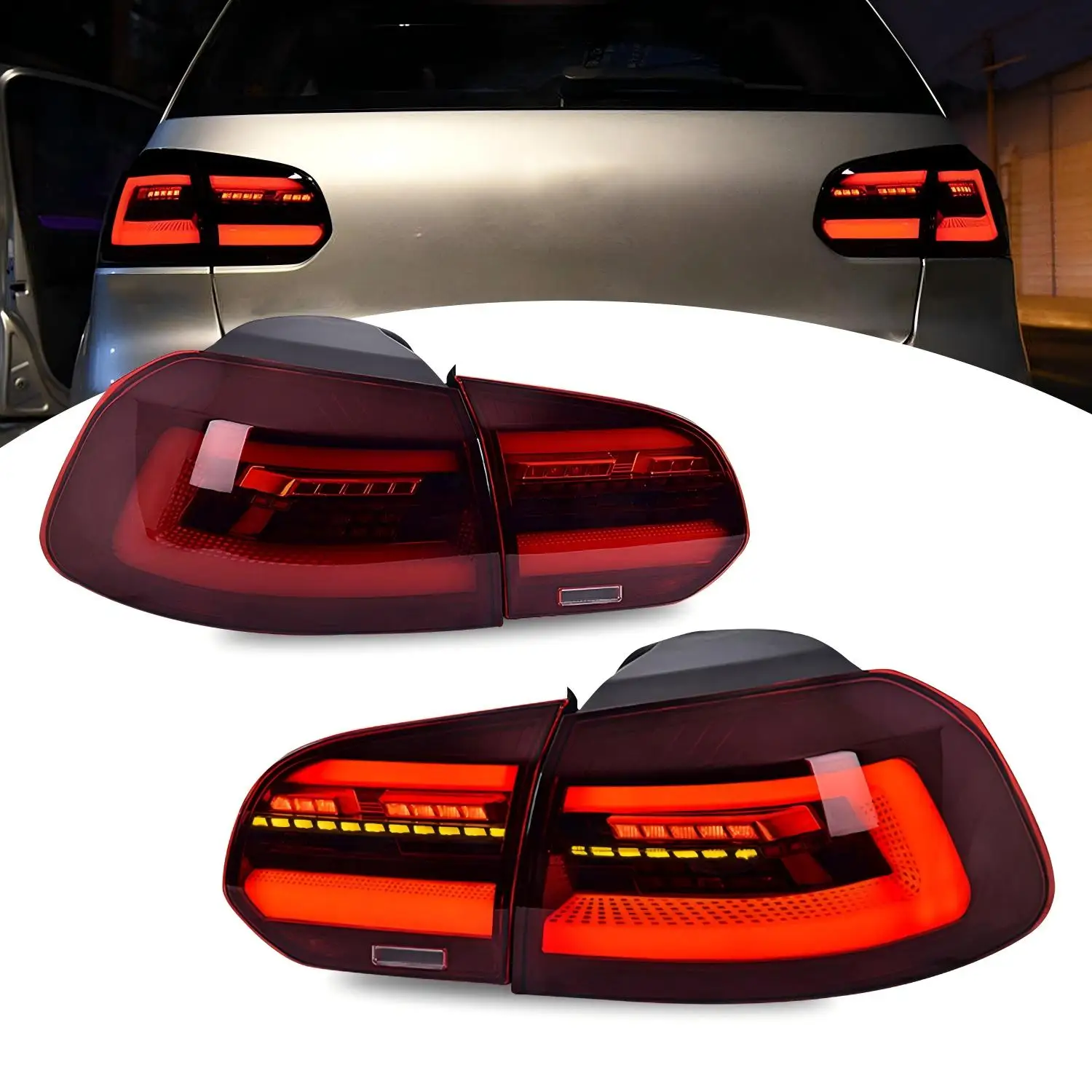 Car Taillight Lights for 2010-2012 VW Golf 6 MK6 Upgrade High Match Golf 8 Assembly LED Auto Dynamic Turn Signal Hot Accessories