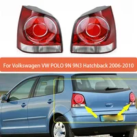 Carcasa de lámpara de luz trasera sin bombillas, luz de parachoques de advertencia para Volkswagen VW POLO 9N 9N3 Hatchback 2006 2007 2008 2009 2010