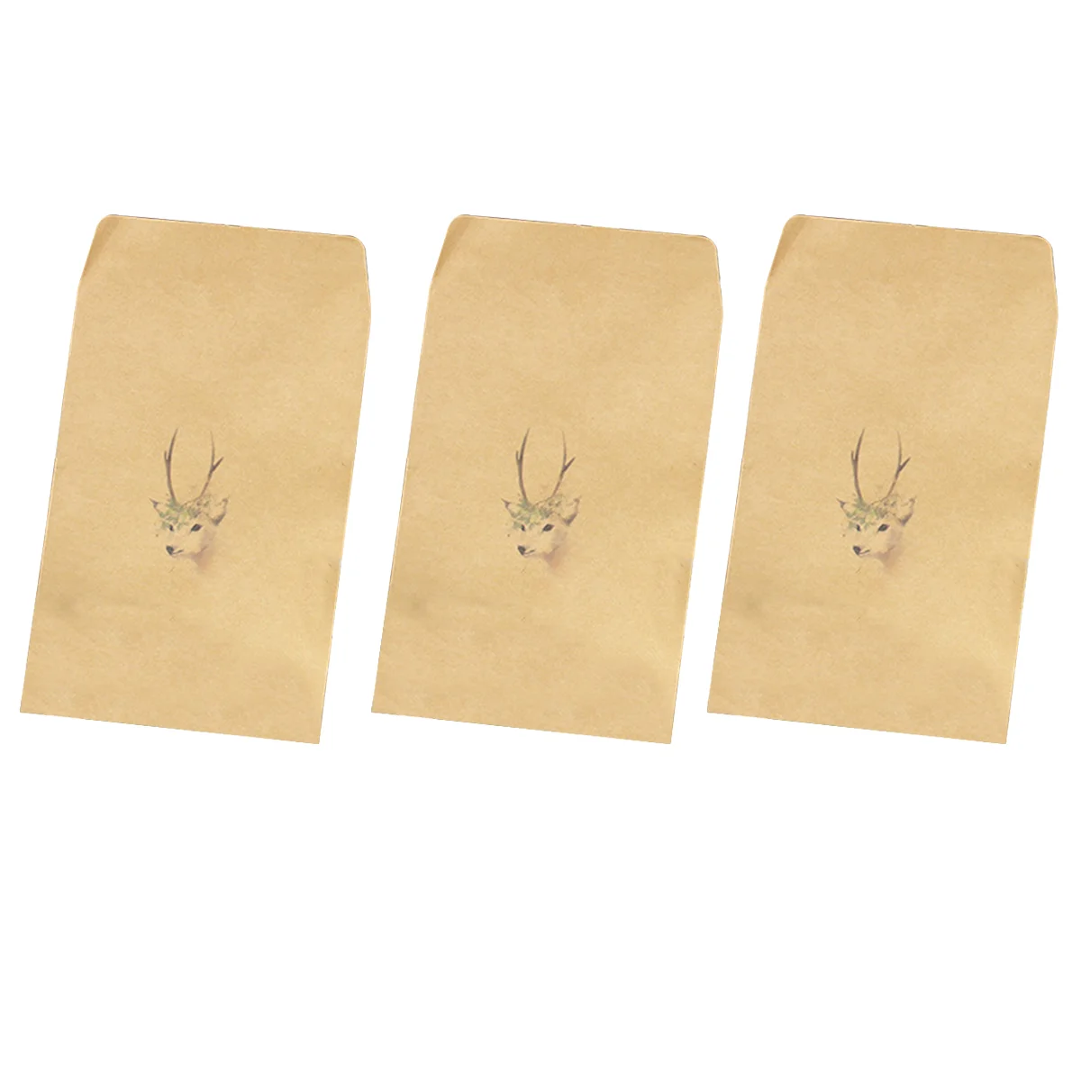 

10Pcs Retro Colored Painting Envelopes Kraft Paper Envelopes for Multipurpose Storage Envelopes (White Deer Pattern)