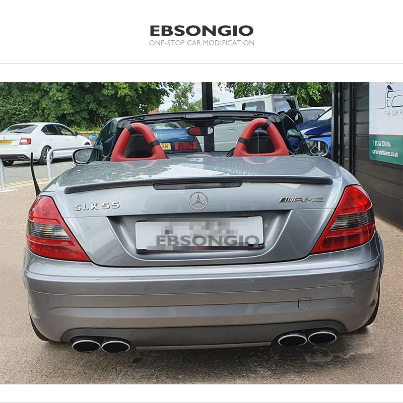 Per Benz R171 SLK classe convertibile 2 porte da 2004 a 2010 auto in plastica ABS Spoiler sul tetto posteriore ala tronco Lip Boot Cover Car Styling