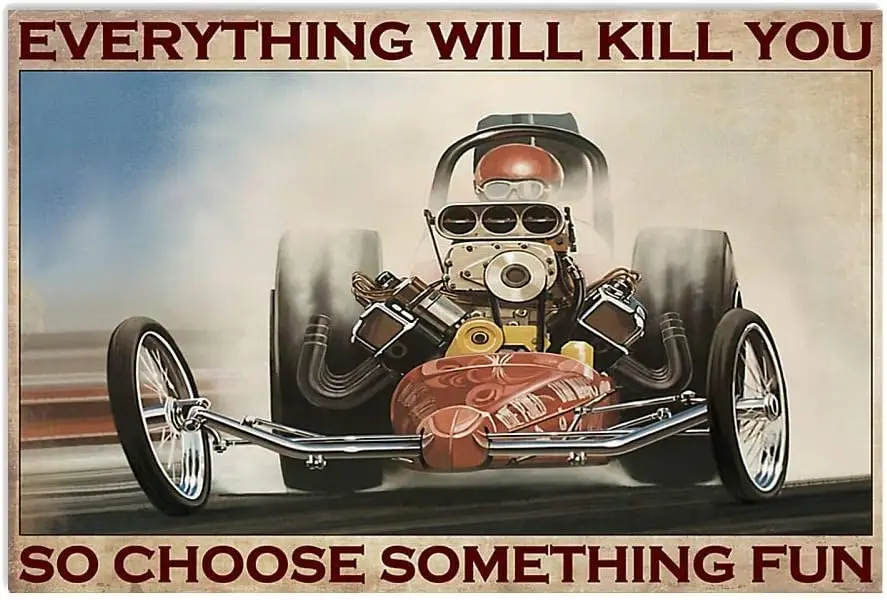 سحب سباق الرجعية معدن القصدير علامة ملصق ، كل شيء سوف تختار حتى كل شيء متعة ، لوحة خمر ، هدية ديكور الجدار