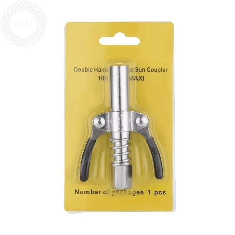 Picture 5: For Two Press Easy To Push Accessories Grease Coupler Heavy-Duty Quick Release for Grease Gun Coupler NPTI/8 10000 PSI