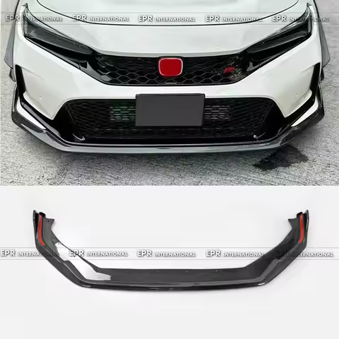 For TM Type Carbon Fiber Front Lip for 2022 Honda Civic Type R FL5 Race Spec Aero Splitter Direct Bolt On Installation