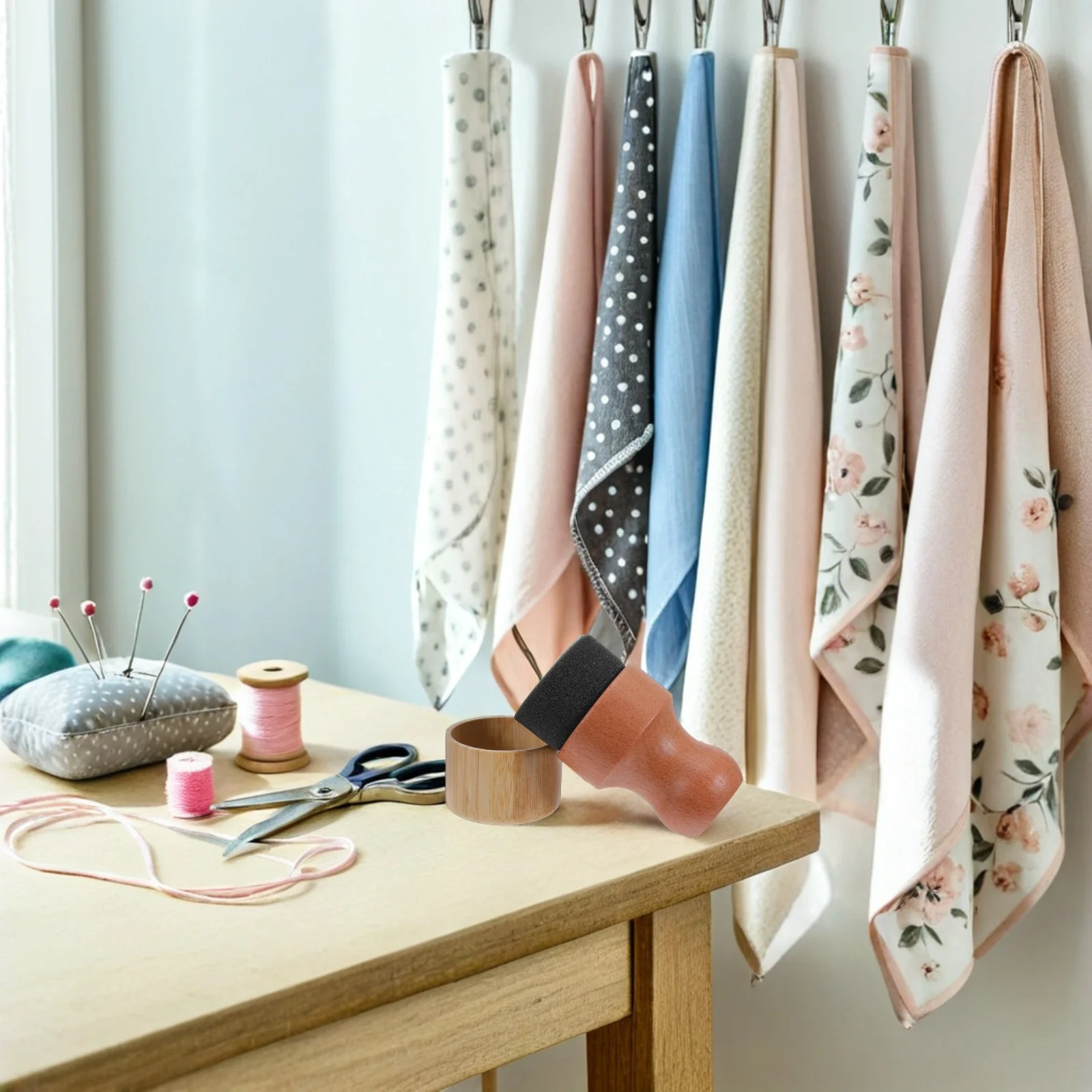 

2Set Handheld Sponge Applicator Handle for Furniture Painting Car Interior Wax Application Moisture Retention