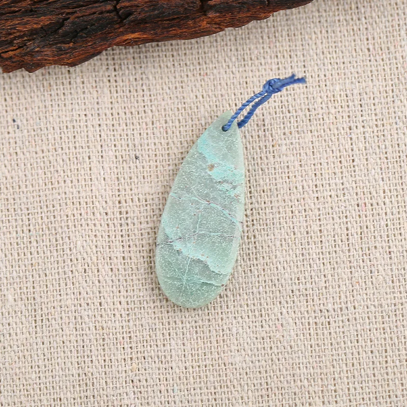 B&F Heart Chrysocolla Earring Beads, Handmade Natural stones beads, Polished Stones for jewelry Making Supplies