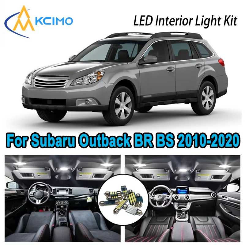 

Комплект яркого светодиодного внутреннего освещения премиум-класса для Subaru Outback BR BS 2010-2020 2011 2012, автомобильные лампы багажника с купольной картой и Canbus без ошибок