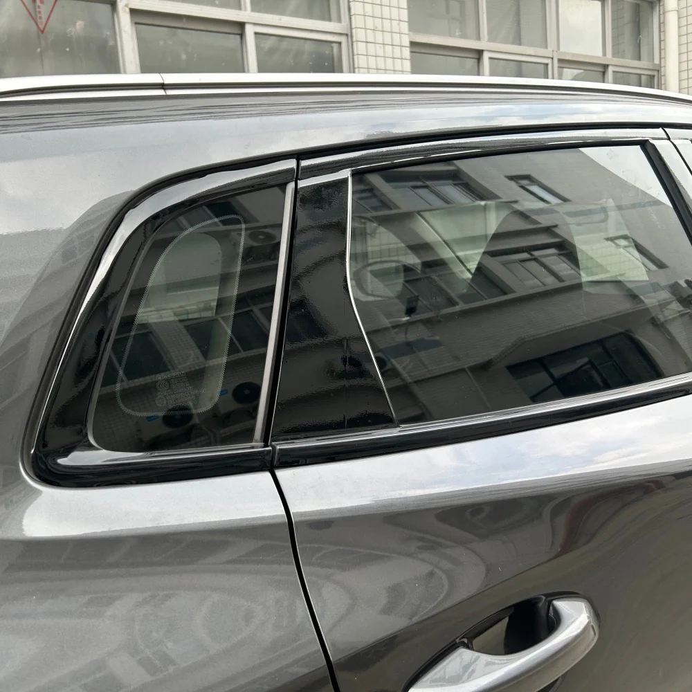 Chrome Delete Window Trim Sticker For Changan CS55 PLUS 2022 Glossy/Forged Carbon Fiber Black Exterior Decal