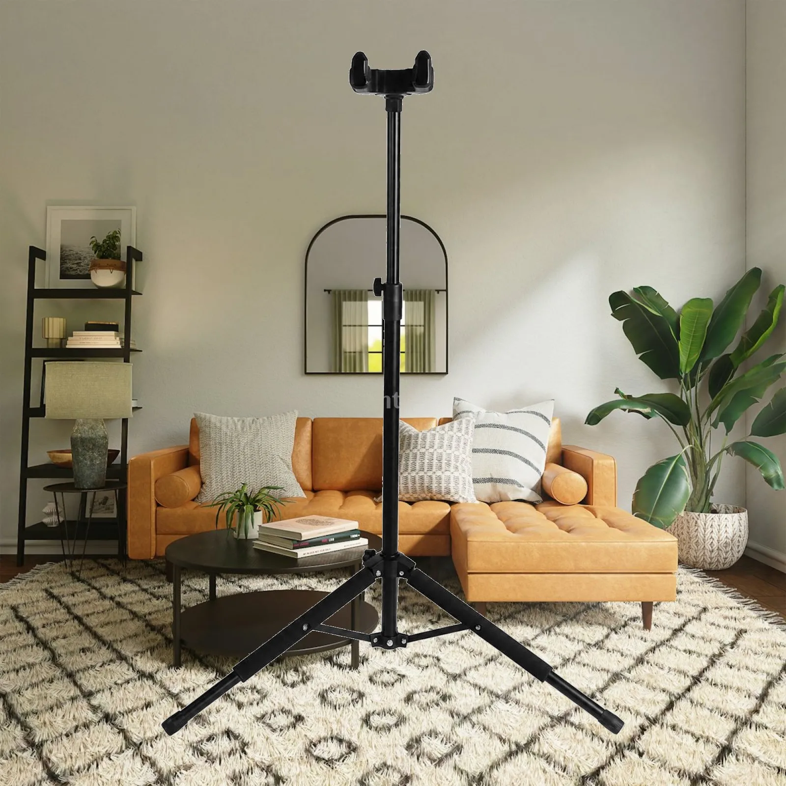 Guitar Stand with Gravity Lock Portable Tripod Guitar Stand Space-Saving Non-Slip for Guitarists, Home Studio, Stage