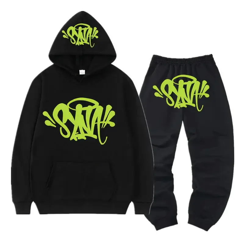 

Fashion Print Tracksuit for Men Hooded Sweatshirt and Sweatpants Two Pieces Suits Male Women Casual Fitness Jogging Sports Sets