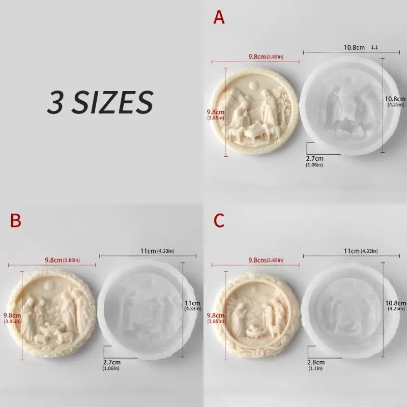 

High Temperatures Resistant Silicone Mould for Detailed Nativity and Festival Decoration Y5GB