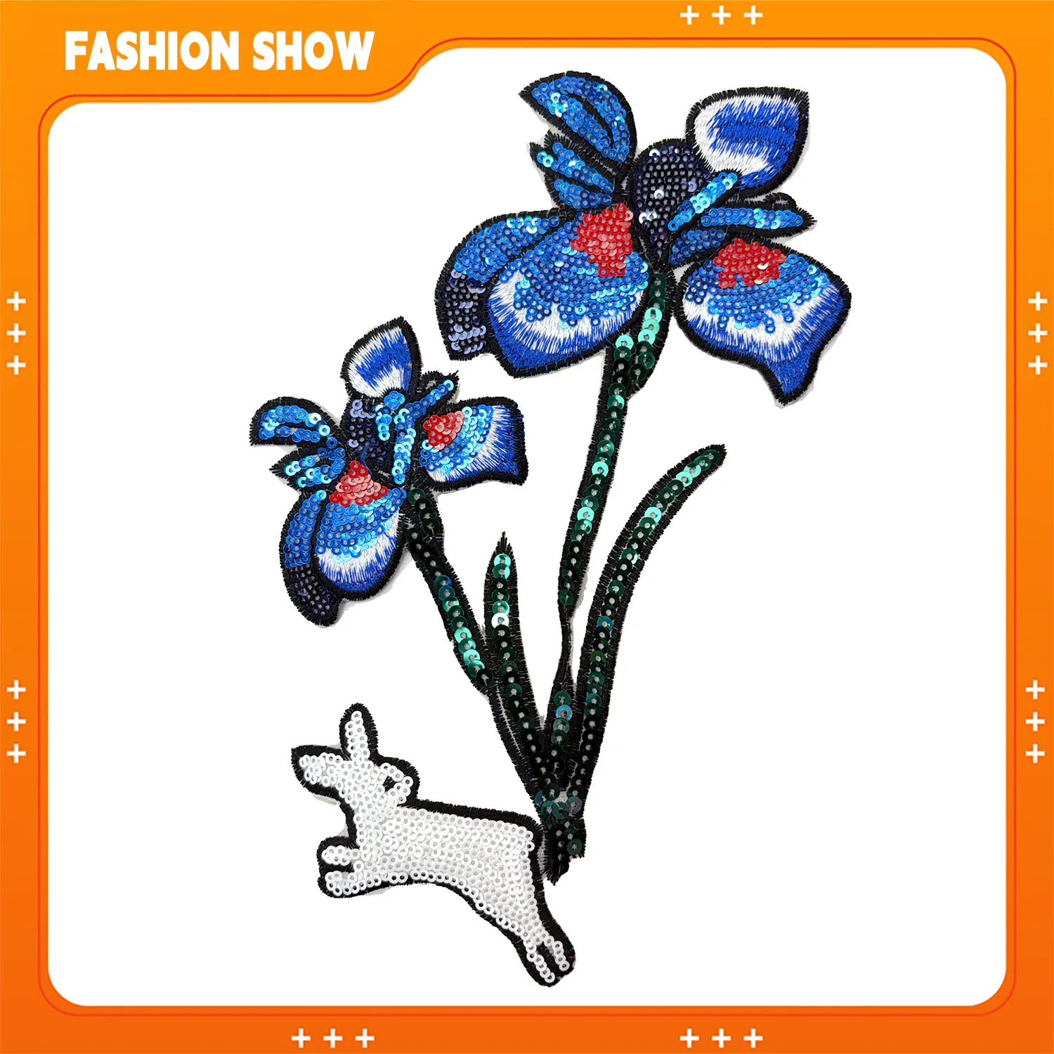 

Нашивки с вышивкой «Маленький кролик и цветок» и пайетками можно гладить или пришивать вручную, декоративный свитер, толстовка, рубашка, аксессуары для детской одежды