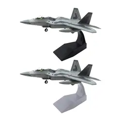 1:100 Scale USA F22 Aircraft Diecast Fighter Plane Model Airplane with Base for Bookshelf