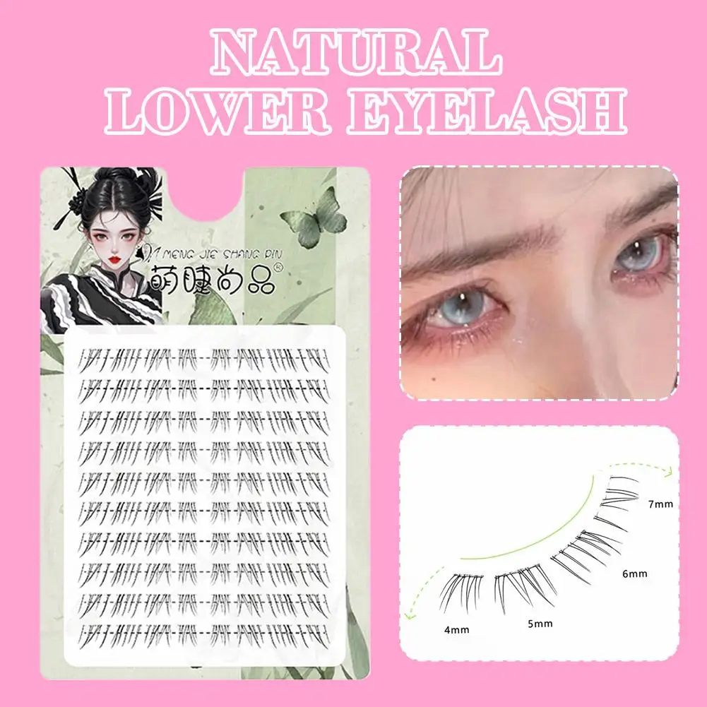 Diy fofo olho de gato extensões de cílios postiços individual cluster cílios coreano maquiagem chicote alado natural acessórios diários j9t3