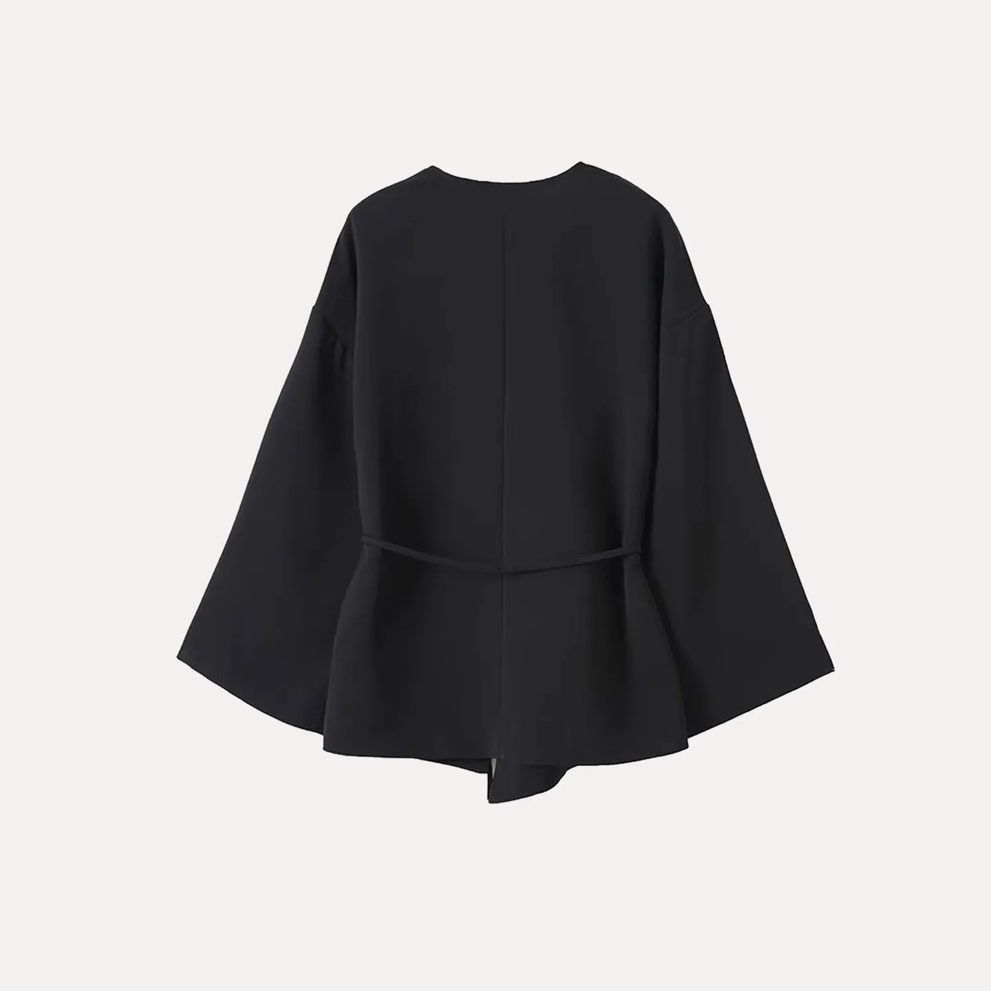 

Faionable V-Ne Belted Drapey irt Women's Casual Loose Fit Long Sve Autumn 2025 New Arrival Z Ladies' irt