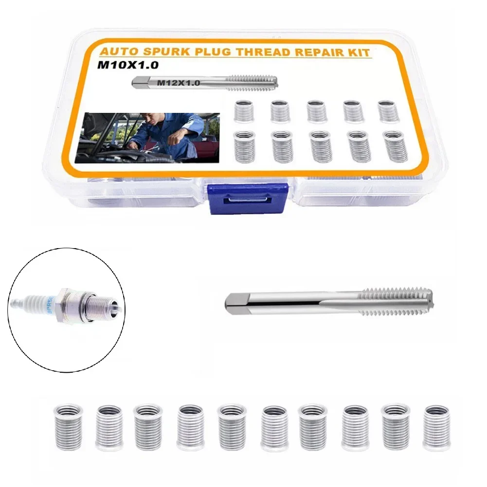 Tap Spark Plug Repair Thread Repair Kit Factory Workshop 10mm*10 Equipment Hand Tools Hole Industrial Parts Light