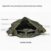 Top Quality Thickened Casual Messenger Bag, Single Shoulder Bag Large Capacity Laptop Bag, Multi Pocket Sports Bag for Men Women 5