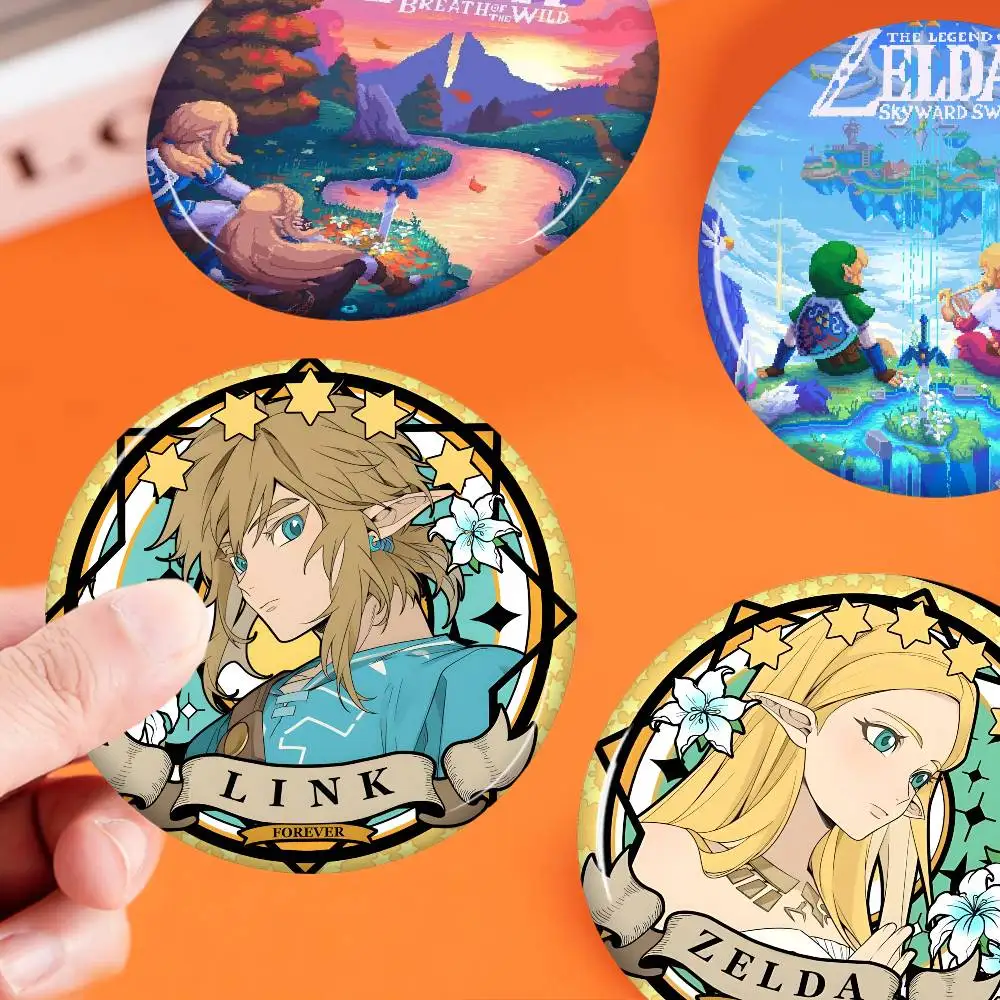 Video Game Legend Z-Zeldas 32/44/58MM Customizable Button Pins Cute Funny Creative Badge Jewelry Decor Gifts for Friends