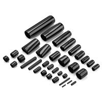 10Pcs Rubber Nut Seal Sleeve 1.55mm-5.5mm Dia Thread Protective Lid Durable Soft PVC Black Elastic Tube Protective Lid Plug