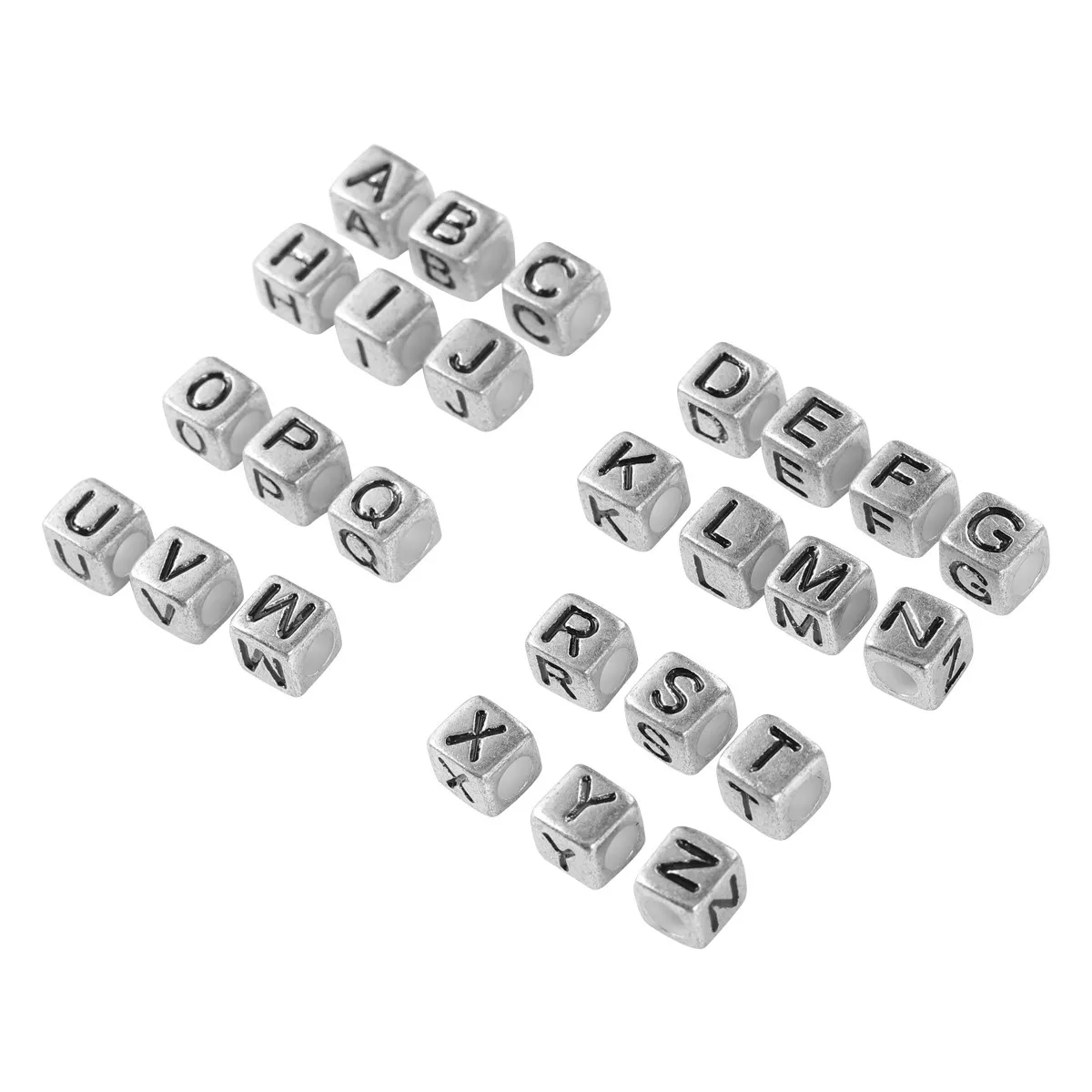 

300Pcs Eco Friendly Resin Square Letter Beads DIY Jewelry Making Beads for Name Bracelet Mother's Day Teacher's Day