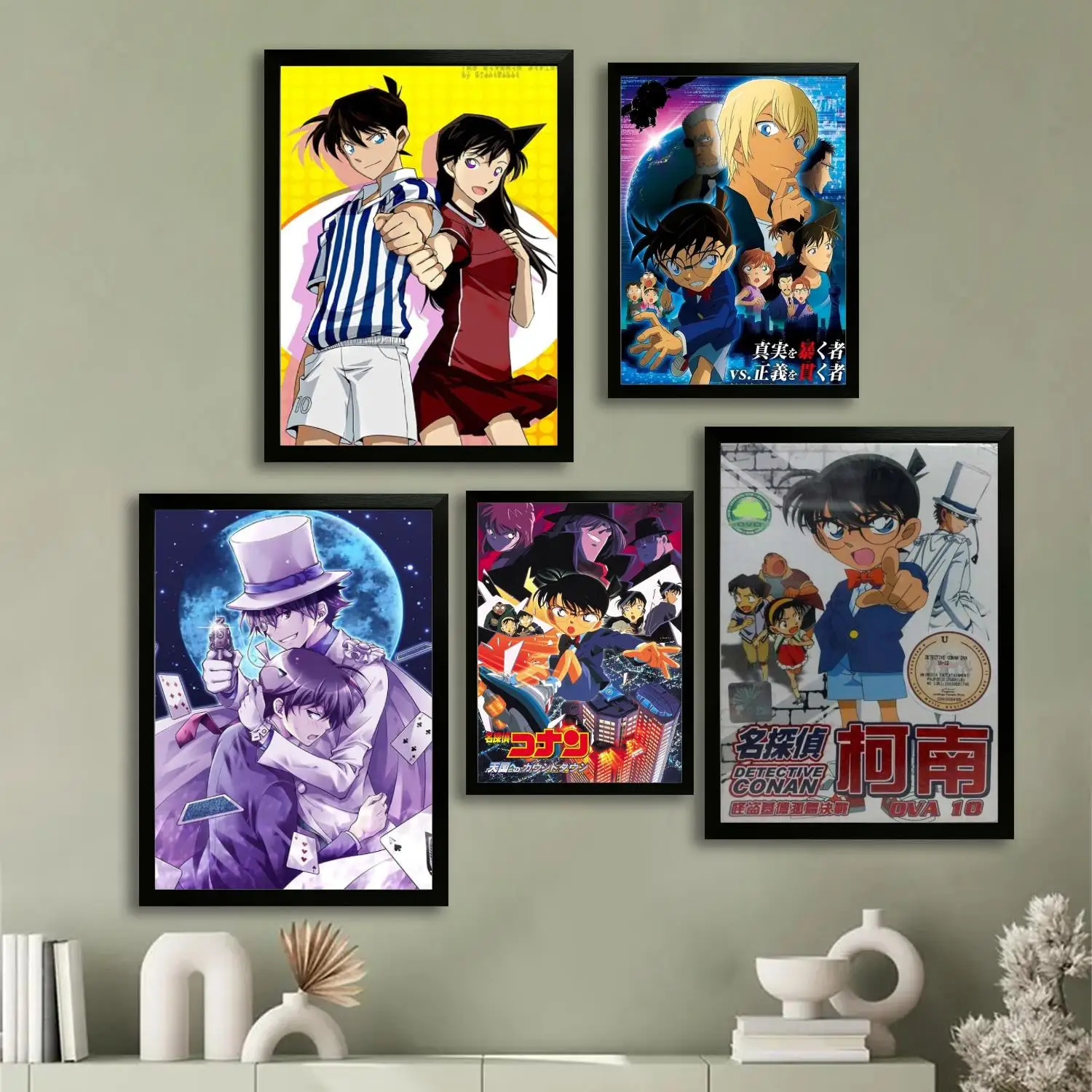 detective conan manga Canvas Art Poster and Wall Art, Picture Print, Modern Family Bedroom Decor,Decorative painting