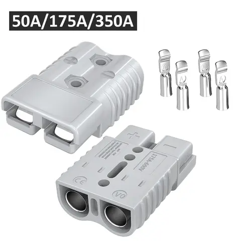 2PCS 50A 175A 350A Battery Quick Connect Disconnect Connector 600V Towing Winch Quick Connect Wire Harness Plug
