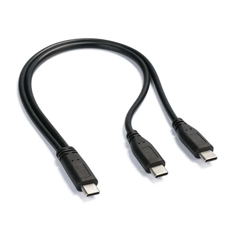 Type-C Male 1/2 Dual Charging Adapter Cable, Dual Port Android Micro USB Dual Port Mini USB T-Type Driving Recorder Power Cord