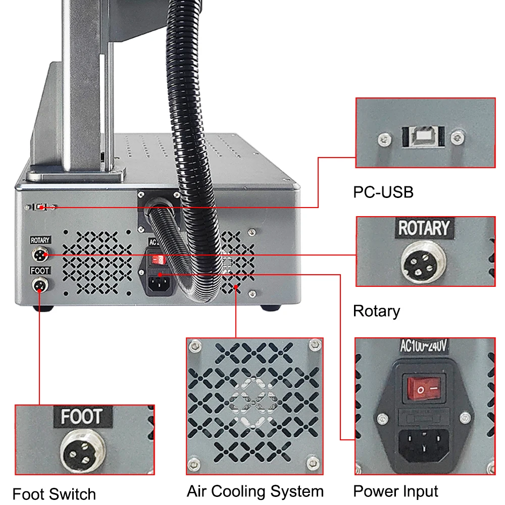 HUNST 5W UV Laser Marking Machine Industrial CNC Laser Engraver for All Materials Glass Silicone Metal Wood Plastic Leather