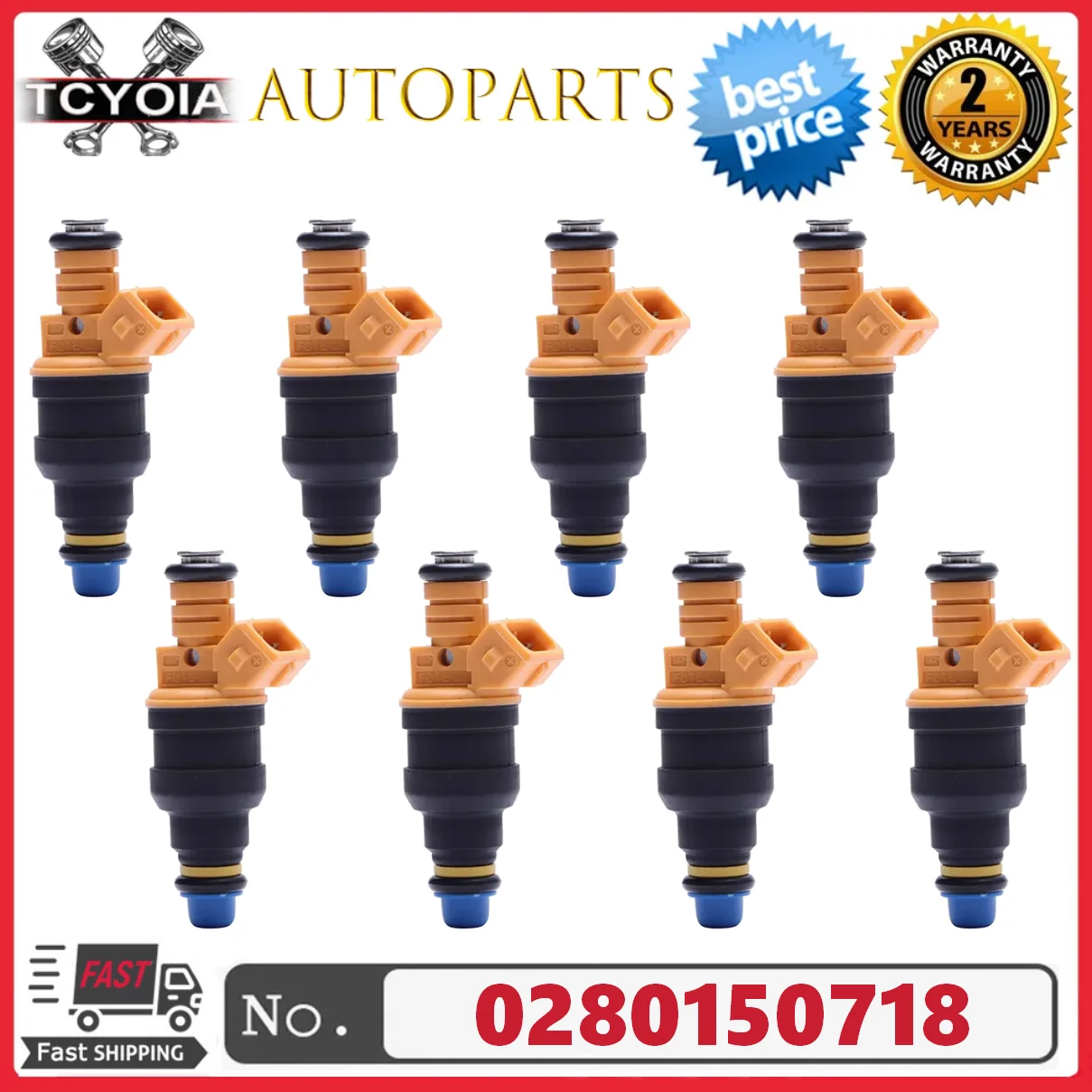 

8pcs Fuel Injectors 0280150718 For Ford F150 F250 F350 4.6 5.0 5.4 5.8 for Lincoln Navigator