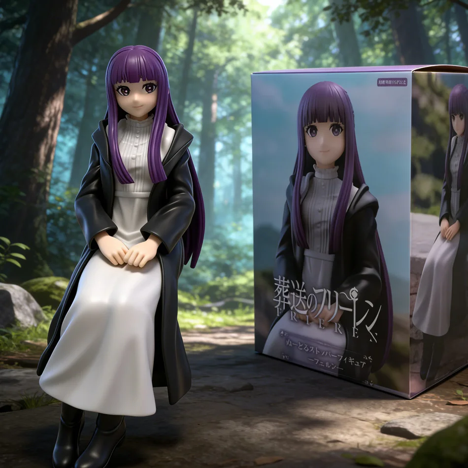 Frieren: Beyond Journey's End Niedliche Elfen-Magier-Mädchen Nudelstopper Anime-Figur Desktop- & Auto-Dekoration Sammlerstück Puppe