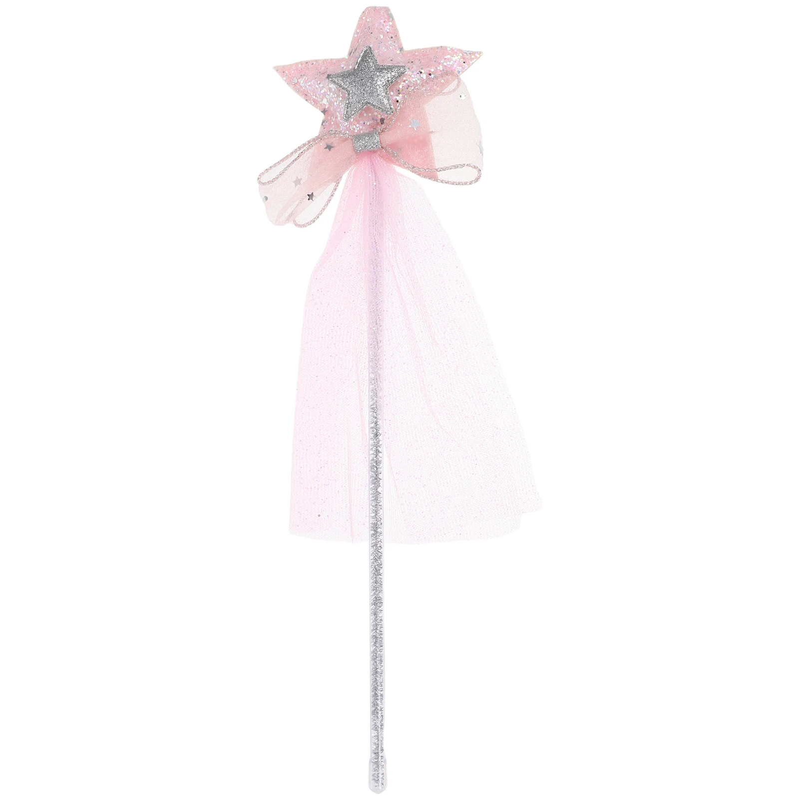 

1pc Magic Wand Props Girl's Toy Star Flash Children's Party Fairy for Girls Pink Plastic Kids Costume Supplies Christmas