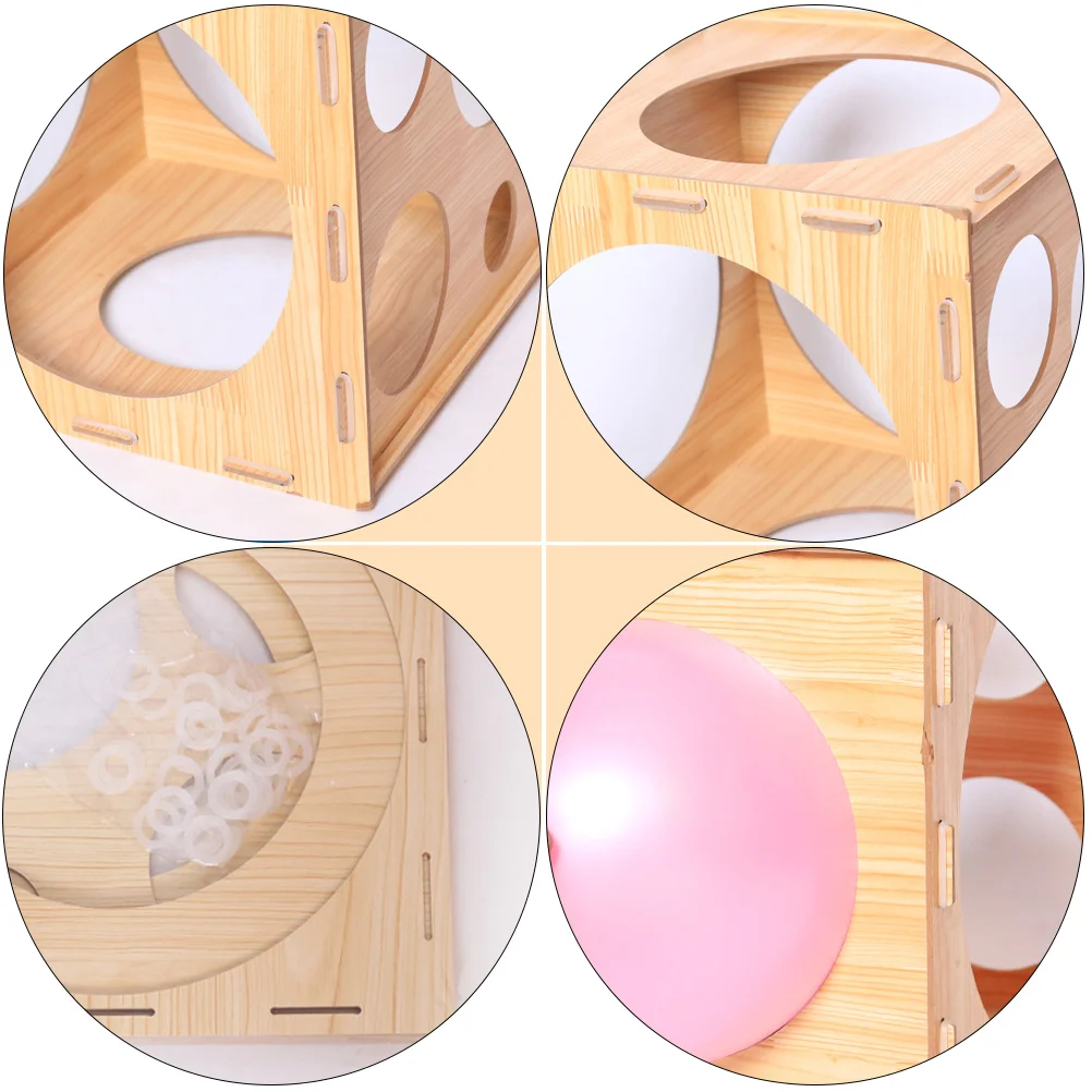 Balloon Columns Measuring Box Balloons Wood Sizer Cubes Sizes Tool Garland Decor