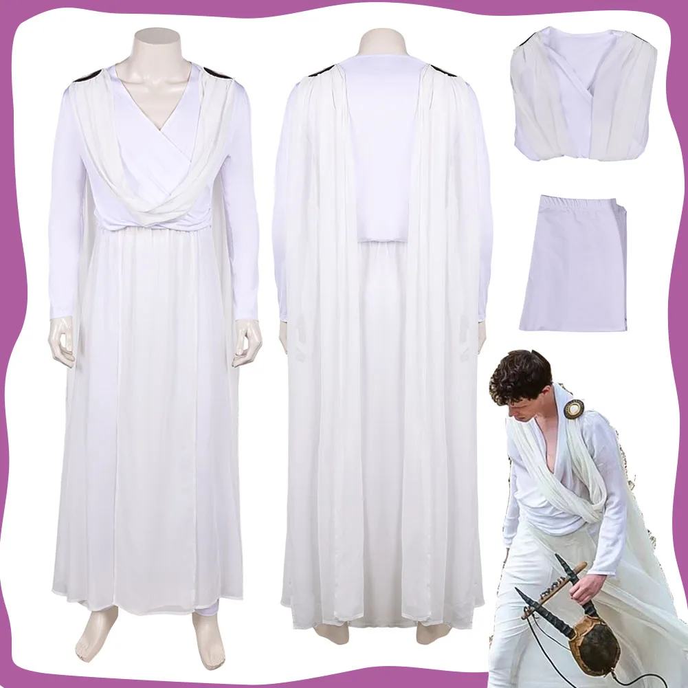 

Corinthian Cosplay Men Costume Roleplay Fantasy White Clothing 2025 Movie San Cosplay Man Disguise Halloween Carnival Party Suit