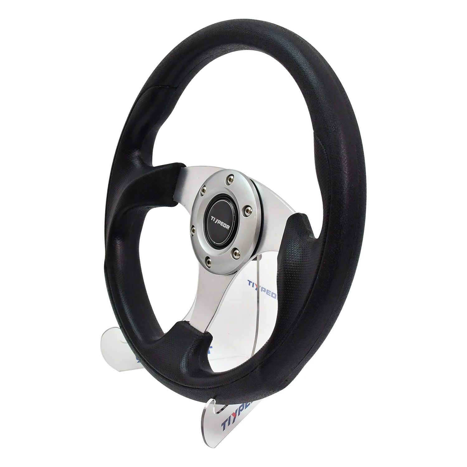 Tiypeor Car Sport Steering Wheel PU Universal 320MM Aluminum Flat Bracket Retrofit Modified Steering Wheels