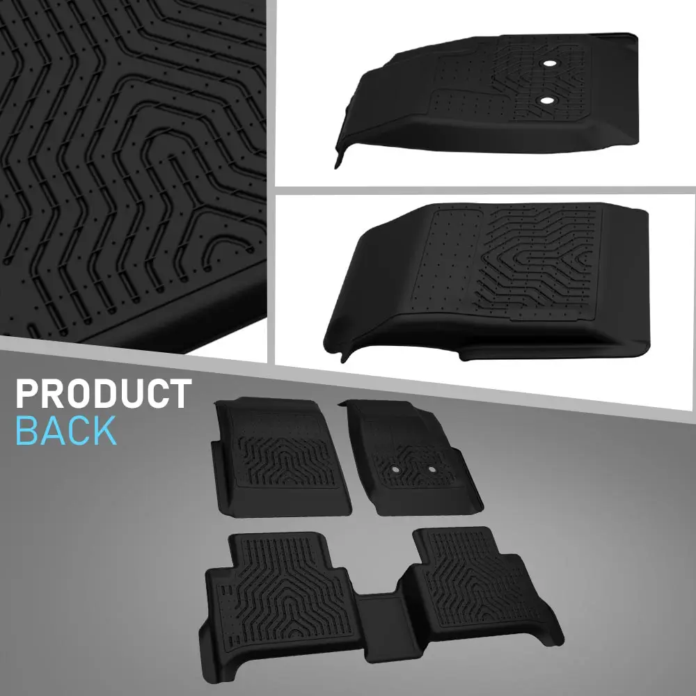 Alfombrillas aptas para Chevy Colorado Crew Cab 2015-2022/GMC Canyon Crew Cab 2015-2022 TPE revestimientos de carga para suelo de coche