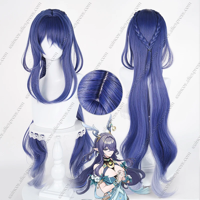 

Lauma Cosplay Wig 100cm Long Blue Purple Gradient Heat-Resistant Synthetic Hair