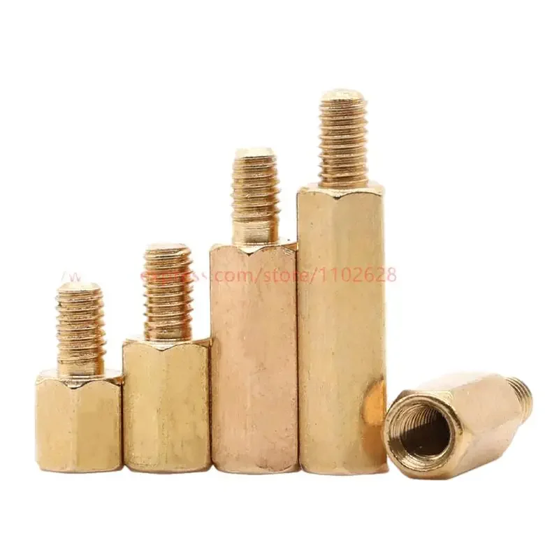 

M3 M4 Male To Female Brass Spacer Computer Motherboard Long Hexagonal Brass PCB Standoffs Spacers