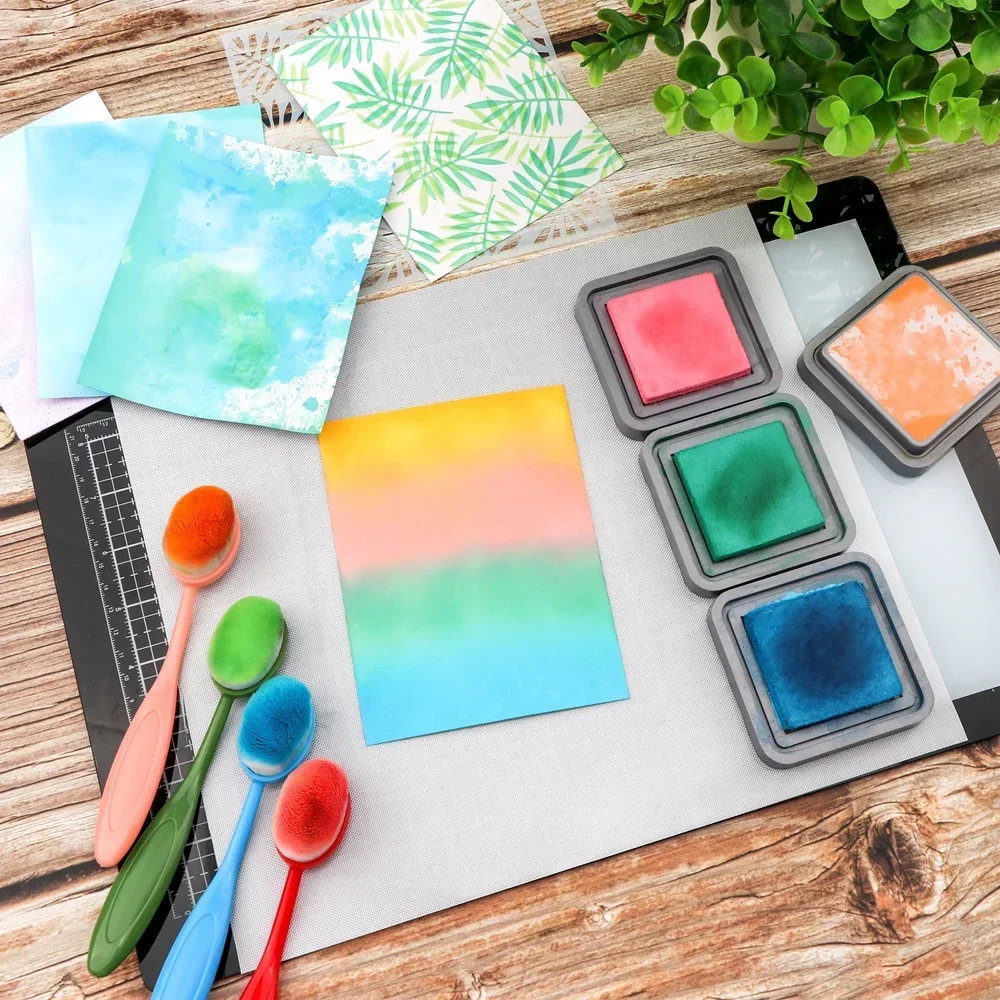 1Mx50cm Creative Cuttable Large Media Grip Mat Heat Resistant Non-Slip Craft Mat Smooth Mat For Ink Blending Stamping Stenciling