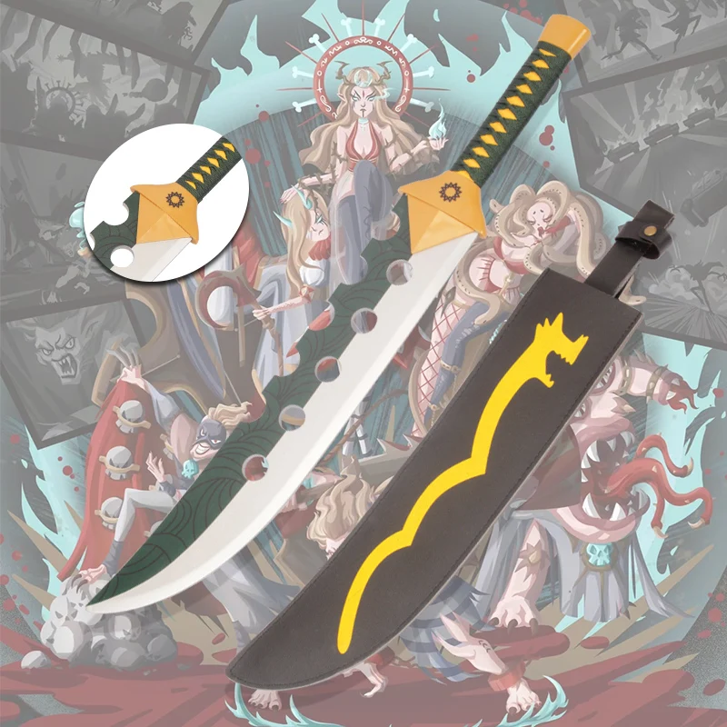 74cm/29.13 In Seven Deadly Sins Anime Bamboo Blade Stage Performance Props Samurai Knife Toys Anime Gifts