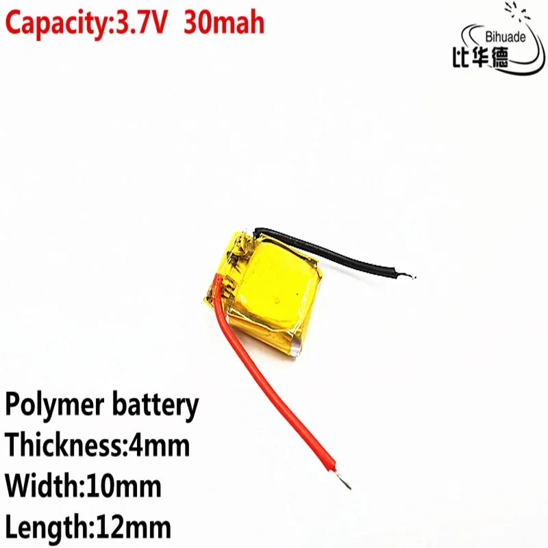 Liter energy battery Good Qulity 3.7v polymer lithium battery 30mah 401012 is suitable for I7 bluetooth headset MP3 MP4