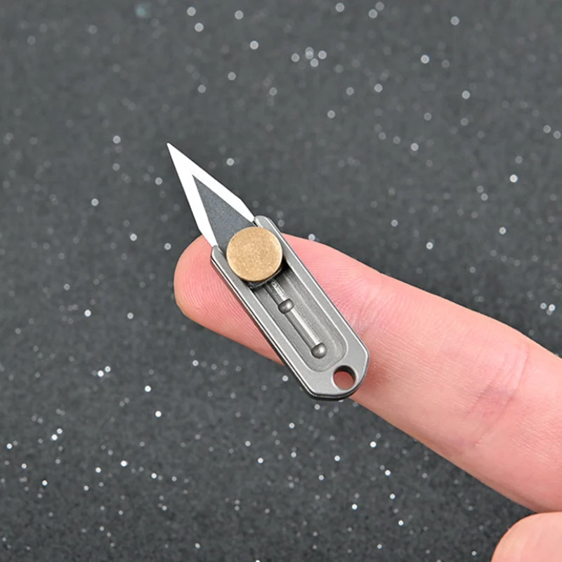 NEW Titanium Alloy TC4 Mini Folding Knife EDC Portable Keychain Pendant Knife Express Unpacking Pocket Knife Gift EDC Tool