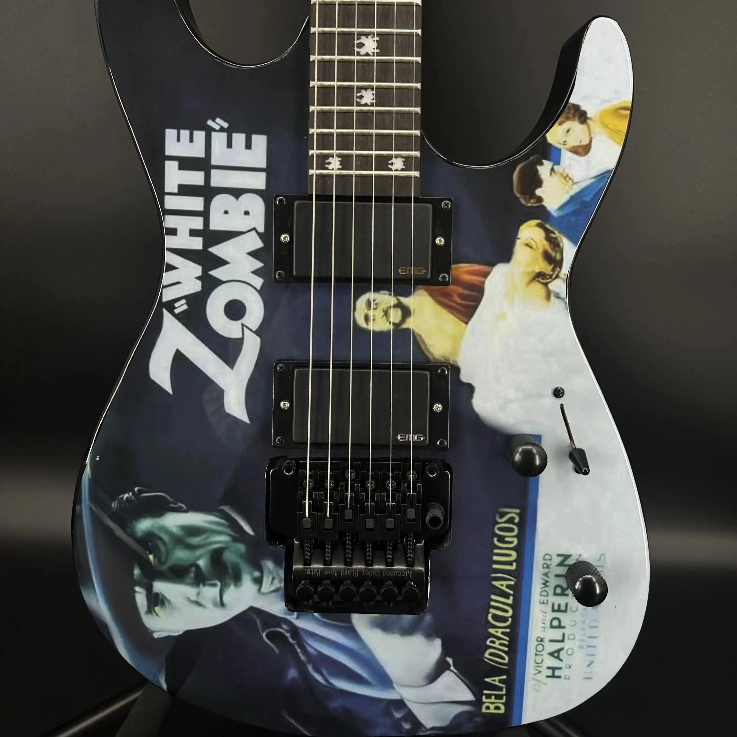 

Электрогитара Zombie Box Purple с тремоло Floyd Rose, грифом из палисандра, подарок в стиле электрогитары, бесплатная доставка