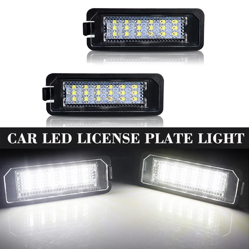 

12V Car LED Number License Plate Light Lamp Canbus Car Styling for VW GOLF 4 6 Polo 9N Seat Leon Altea Skoda Touran Transpiarter